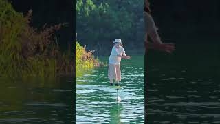 3142 Chinese woman balances on hydrofoil [upl. by Abbotsun842]