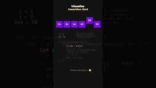 Insertion Sort Visualisation using JavaScript 🤩🤩🤩 [upl. by Ybrek917]