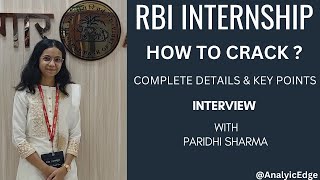 RBI Summer Internship Detailed interview  Internship in RBI  Internship 2024 rbi internship [upl. by Tan]