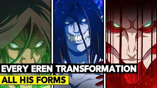 EVERY EREN TITAN FORM EXPLAINED Colossal Founding Warhammer Attack FULL POWER  Attack on Titan [upl. by Iatnwahs]