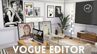 VOGUE EDITOR APARTMENT  Sims 4  CC SPEED BUILD [upl. by Rawden]