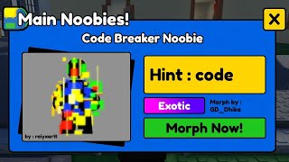 How to get CODE BREAKER Noobie in FIND THE NOOBIES MORPHS  CODE  Roblox [upl. by Geraint856]