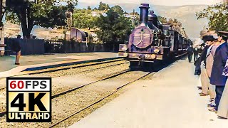 4k 60fps  Arrival of a Train at La Ciotat  The Lumière Brothers 1896 [upl. by Dlonyar]