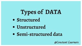 2 What is data Different types of data Structured  Semistructured  Unstructured data [upl. by Desiri711]