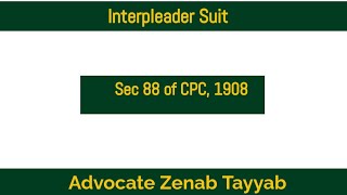 Sec 88 of CPC 1908  Interpleader suit [upl. by Mail]