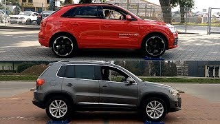 SLIP TEST  Audi Q3 Quattro vs Volkswagen Tiguan 4Motion  4x4testsonrollers [upl. by Aikemal611]