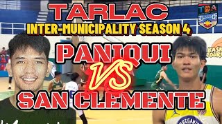 SAN CLEMENTE VS PANIQUI  TARLAC INTER MUNICIPALITY SEASON 4 GAME HIGHLIGHTS [upl. by Longerich]