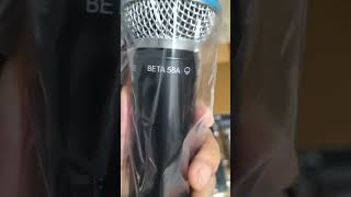 Unboxing my new wireless Shure BLX4RBeta58A microphone [upl. by Akapol]