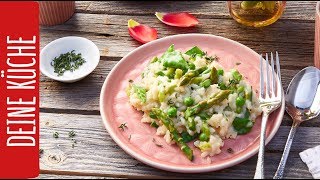 Frühlingshaftes Risotto mit Spargel  REWE Deine Küche [upl. by Nois]