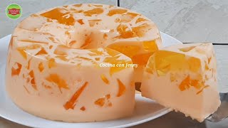 Gelatina con sólo 2 ingredientes extremadamente deliciosa súper fácil y cremosa [upl. by Dorsman852]