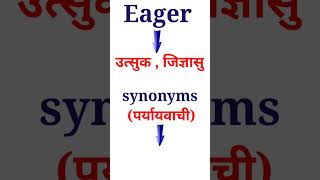 Meaning And Synonyms Of Eager learning education new shorts [upl. by Lartnom]