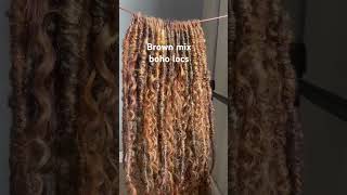 Brown mix boho locs [upl. by Bonacci905]