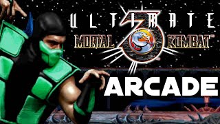 Ultimate Mortal Kombat 3  Reptile  Arcade  Playthrough [upl. by Suoivatnod305]