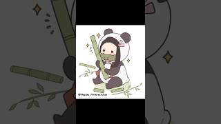 Demon slayer Cute Nezuko Looks like a panda anime demonslayer shortvideo short viralvideo 4k [upl. by Wilsey]