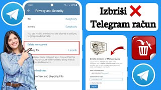 Kako izbrisati svoj Telegram račun  Telegram vodič 2024 [upl. by Rimidalg550]