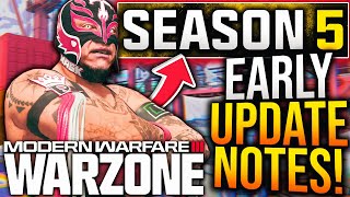 WARZONE All EARLY SEASON 5 UPDATE PATCH NOTES Server Updates Major Bug Fixes amp More [upl. by Aderb725]