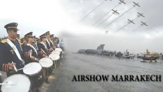 Morocco Airshow Marrakech  Airforce Music amp Green march patrol [upl. by Adnaluy]