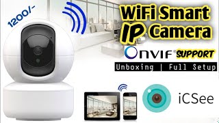 ICSEE 3MP INDOOR WIFI PT CAMERA  unboxing  setup  ALL ROUNDER WORLD [upl. by Agripina]