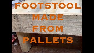 DIY Pallet Footstool FREE  Easy Woodworking Pallet Project from Recycled Wood Pallet Footstool [upl. by Nniw104]