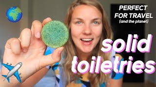 SOLID TOILETRIES  Products that are perfect for travel  Carryon and plasticfree [upl. by Root]