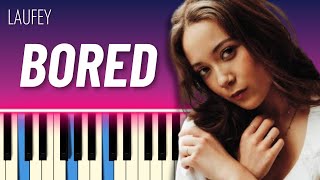 Bored EASY PIANO TUTORIAL  Laufey [upl. by Branch]