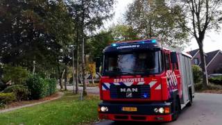 141016 Prio 1 3x aankomst Brandweer Zuidwolde en Noodhulp Politie bij woningbrand Zuidwolde [upl. by Mcgurn]