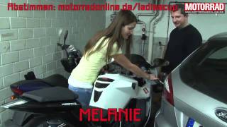 MOTORRAD LadiesCup Übung 2 Motorrad rangieren [upl. by Donnelly]