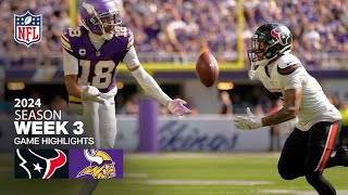 Houston Texans vs Minnesota Vikings Game Highlights  NFL 2024 Season Week 3 [upl. by Audri]