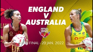 Netball Quad Series England vs Australia Jan 20th Final  Netball  Kayo Sports [upl. by Anirbus]