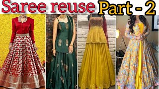 Best saree reuse for party wear dresses 👗😍 saree se bnao pyari dress ❤️ Indian amp western dresses [upl. by Ahsiena]