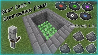 Minecraft Best Disc  Gunpowder Farm  BedrockJava 121 [upl. by Rowe]