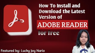 GET ADOBE READER FOR FREE FROM ADOBE SITE  BY LUCKY JOY NARIO [upl. by Bond]