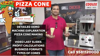 PIZZA CONE BUSINESS CONCEPT MACHINE MOULDER AND OVEN IS TRENDING IN INDIAEASY TO START [upl. by Leonidas]