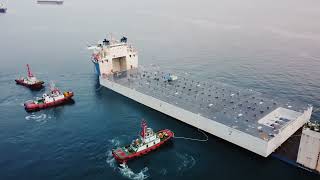 Float off semisubmersible and offloaded ship to sea STP Barge [upl. by Eseenaj]