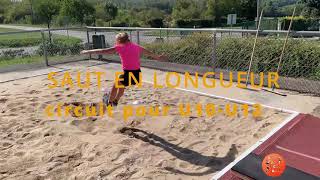 Circuit pour apprentissage du saut en longueur en U10U12  EJCA [upl. by Neltiak]