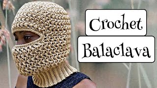 Crochet balaclava  with written pattern [upl. by Zonnya]