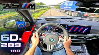 2024 BMW X5M COMPETITION with NEW V8 is FAST  TOP SPEED on AUTOBAHN [upl. by Aneahs]