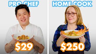 250 vs 29 Lobster Pro Chef amp Home Cook Swap Ingredients  Epicurious [upl. by Naashar]