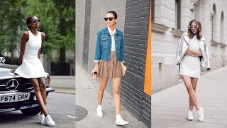 21 Stylish Ways to Wear Sneakers with Skirts and Dresses [upl. by Lazarus]