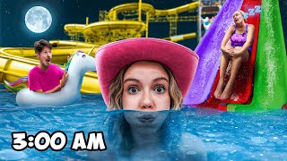 OVERNIGHT In My WATERPARK 24 Hour CHALLENGE [upl. by Zamir998]