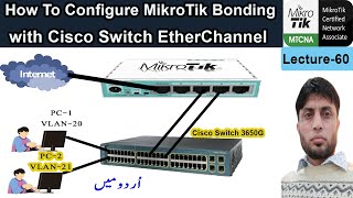 How To Configure MikroTik Bonding with Cisco Switch EtherChannel  MTCNA  Lecture60 [upl. by Ailemrac]