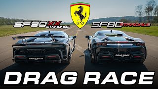 Ferrari SF90XX vs Ferrari SF90  DRAG RACE [upl. by Linskey]