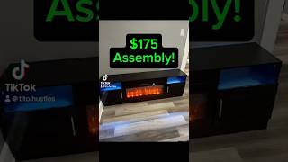 175 TV Stand Combo Assembly furniture shorts assembly service tvstand led heater [upl. by Nosnor]