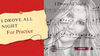 I Drove All Night  Celine Dion  Sheet music for Practice [upl. by Maureen647]