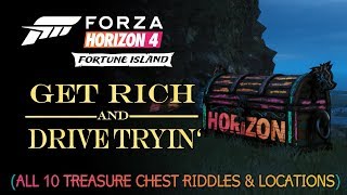 All 10 Treasure Chest Riddles and Locations  Forza Horizon 4 [upl. by Filia]