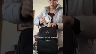 Packing Antitheft Waterresistant Carmel travel backpack with a Crissy crossbody and iPad  Part 1 [upl. by Celisse37]