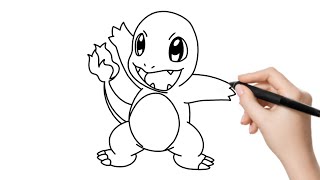 Learn How to Draw Charmander Easy StepbyStep Tutorial [upl. by Akenn]