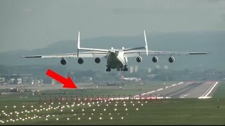 ✈ Antonov225 MRIYA was 😓 the AMAZING BIGGEST Plane on Earth landing at Zurich Kloten Airport  ZRH [upl. by Ayeka]