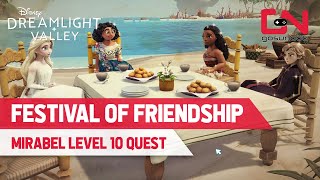 Disney Dreamlight Valley Mirabel Quest  Festival of Friendship Full Walkthrough [upl. by Eednas585]