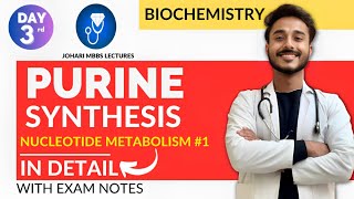 purine synthesis biochemistry  nucleotide metabolism biochemistry  purine nucleotide synthesis [upl. by Lynnett]